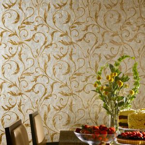 papiers peints baroques / en fibres naturelles / à motifs / fait main