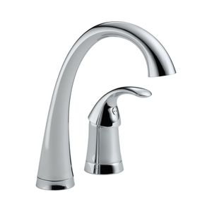mitigeur en métal chromé / de cuisine / 2 trous / cascade