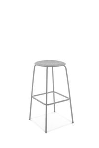 tabouret de bar contemporain / en métal chromé / en polypropylène / contract