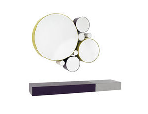 table console / contemporaine / en bois / rectangulaire