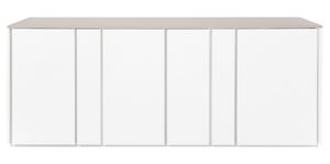 buffet contemporain / en bois laqué / en noyer / en aluminium laqué