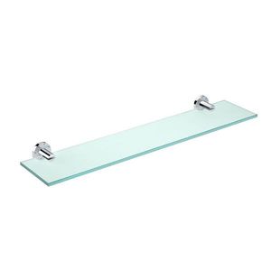 étagère murale / contemporaine / en laiton chromé / en verre