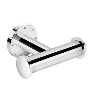 patère contemporaine / en laiton chromé / double / de salle de bain