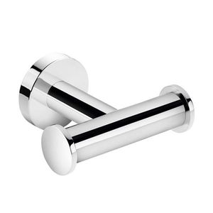 patère contemporaine / en laiton chromé / double / de salle de bain