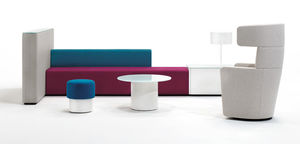 banquette modulable / contemporaine / en tissu / en cuir
