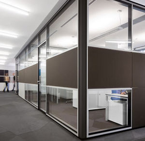 cloison amovible / vitrée / à usage professionnel / de bureau
