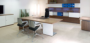 bureau pour open space / de direction / en aluminium / en verre