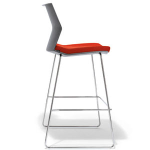 chaise de bar contemporaine / en textile résistant à l'eau / en tissu / en cuir