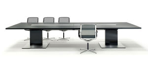table de conférence / contemporaine / en bois / rectangulaire