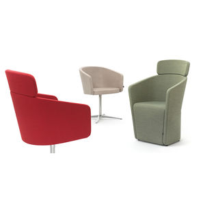 fauteuil de bureau contemporain / en tissu / en cuir / pivotant