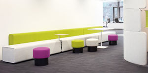 banquette modulable / contemporaine / en tissu / en cuir
