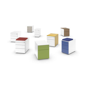 caisson de bureau en mélaminé / à 3 tiroirs / à 2 tiroirs / à 4 tiroirs