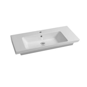 vasque à poser / rectangulaire / en céramique / contemporaine