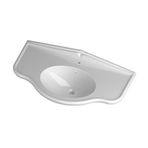 vasque à encastrer / ovale / en céramique / contemporaine