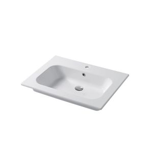 vasque à encastrer / carrée / en céramique / contemporaine