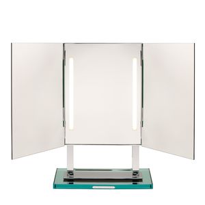 miroir de salle de bain à poser / lumineux / design original / rectangulaire