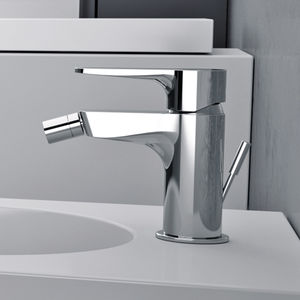 mitigeur pour bidet / en métal chromé / en laiton chromé / 1 trou