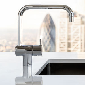 mitigeur en métal / de cuisine / 1 trou / à bec orientable