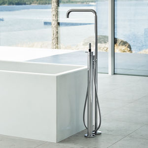 mitigeur pour baignoire / au sol / en métal / 2 trous