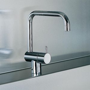 mitigeur pour vasque / en laiton / en inox / 1 trou