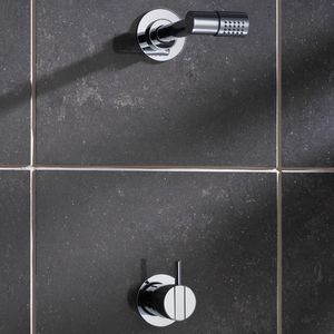 mitigeur de douche / à encastrer / en métal / 2 trous