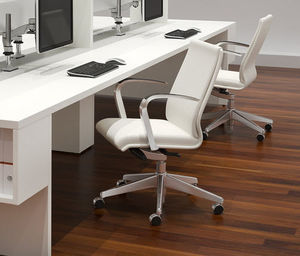 fauteuil de bureau contemporain / en tissu / en chrome / en polyuréthane