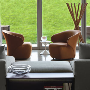 fauteuil contemporain / en tissu / en cuir / en nylon