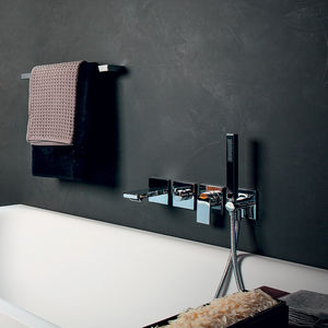 mitigeur de douche / pour baignoire / mural / en métal chromé