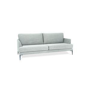 canapé contemporain / en cuir / en métal chromé / en tissu