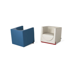 fauteuil contemporain / en cuir / en tissu / sur mesure