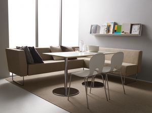 banquette modulable / contemporaine / en tissu / pour espace public