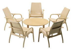 fauteuil design scandinave / en hêtre / en chêne / en tissu