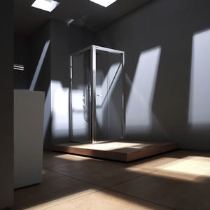 paroi de douche pliante / d'angle / en verre
