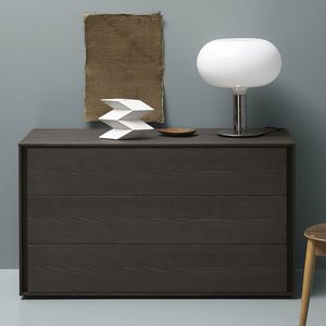commode contemporaine / en bois laqué / en frêne