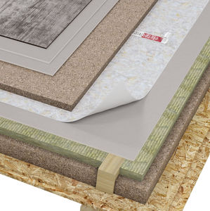 sous-couche acoustique en rouleau / à base de coton / recyclable