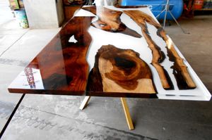 table contemporaine / en bois / rectangulaire / pour établissement public
