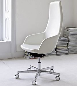 fauteuil de direction contemporain / en tissu / à roulettes / piètement étoile
