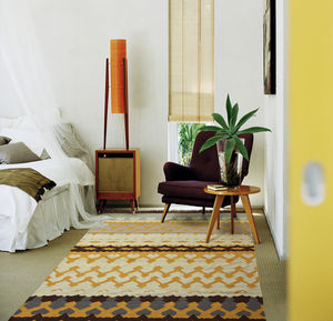 tapis contemporain / motif géométrique / en laine / rectangulaire