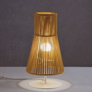 lampe de table / contemporaine / en corde / marron