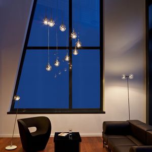 lampe sur pied / contemporaine / en aluminium / en verre