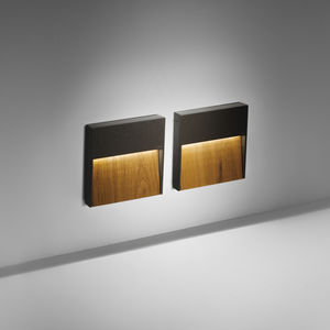 applique murale contemporaine / d'extérieur / en aluminium / en teck