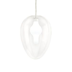 lampe suspension / contemporaine / en acier inoxydable poli / en cristal