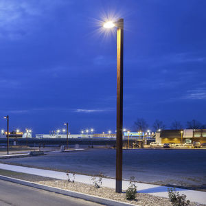 lampadaire urbain / contemporain / en acier galvanisé / en bois