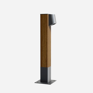borne d'éclairage urbaine / contemporaine / en acier galvanisé / en bois
