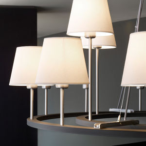 lustre contemporain / en chrome / en coton / à incandescence