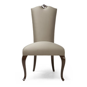 chaise de salle à manger classique / tapissée / en acajou / en tissu