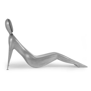 chaise longue design original / en aluminium / en laiton
