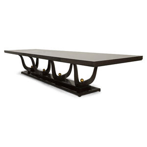table de style / en bois / rectangulaire / à rallonge