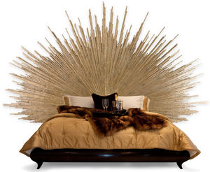 tête de lit pour lit double / design original / en bois