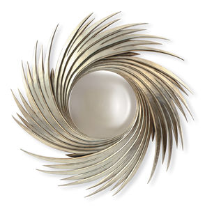 miroir mural / contemporain / rond